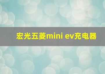 宏光五菱mini ev充电器